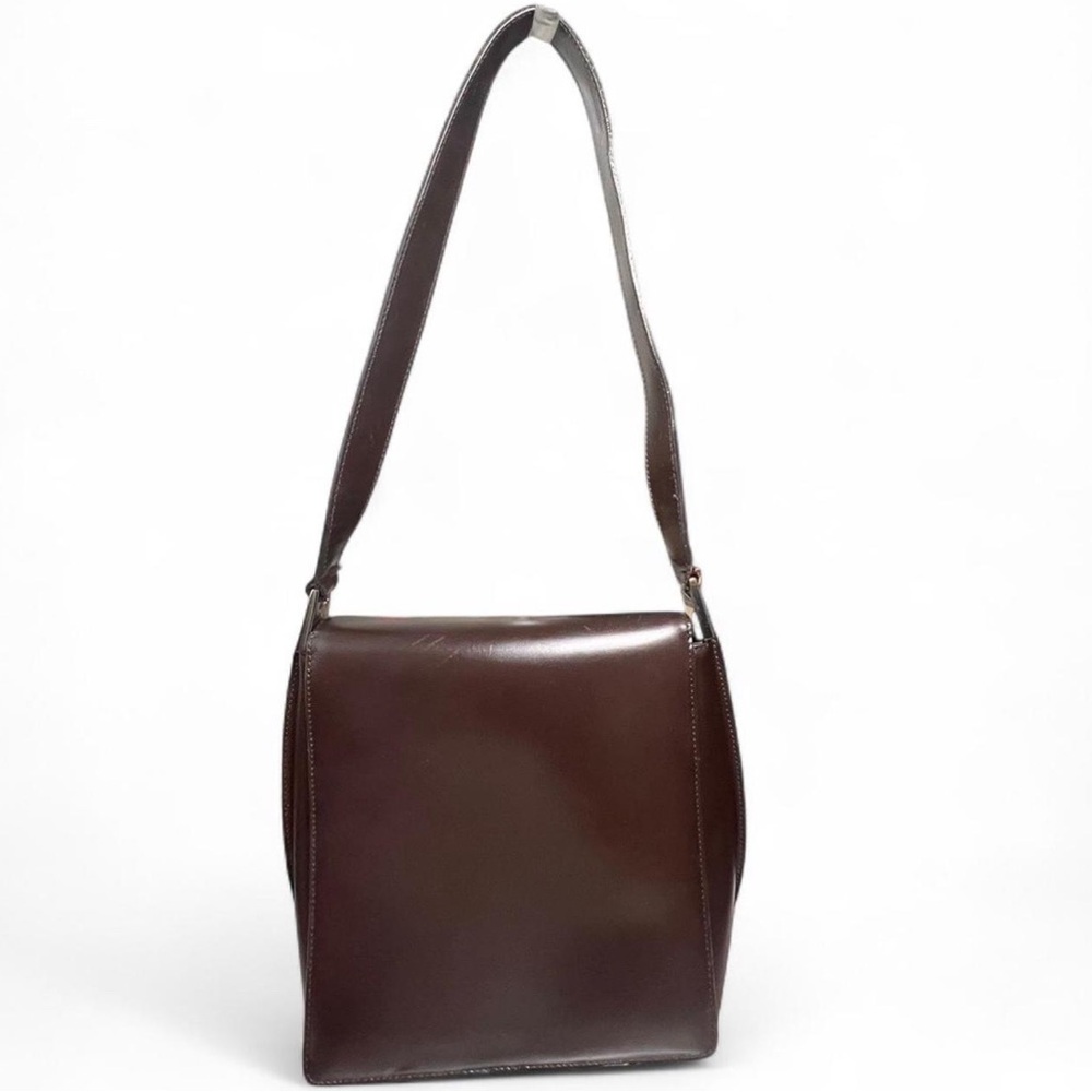 SOLD Gucci Brown Leather Shoulder Bag